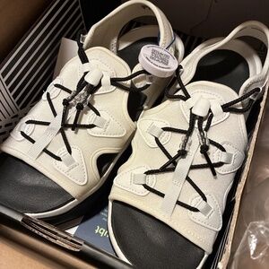 Nike Air Max Koko Serena Williams SDC DQ3419-100 White Black Women sz 8 Sandals